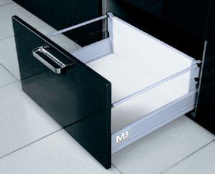 Выдвижной ящик Модерн Бокс высокий серый (1 к-кт реллингов) L-500мм MODERN BOX GTV, тандембокс PB-D-KPL500C фото