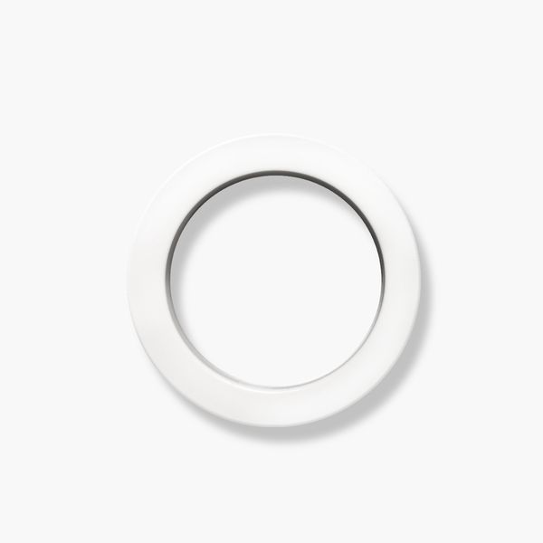Круглая белая ручка для мебели Circle 64 мм между винтами FX-085-64-07 фото