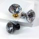 Ручка меблева кнопка Lotus з кристалом скляна для шафи, комода, тумби, золото Bravo DFX-132-20 фото 6