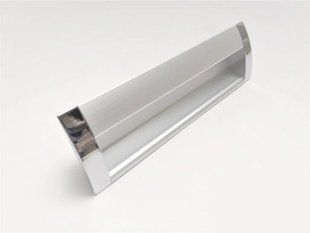 Ручка для мебели врезная алюминий/хром DU 08 128мм DU 08AL/128 G2 фото